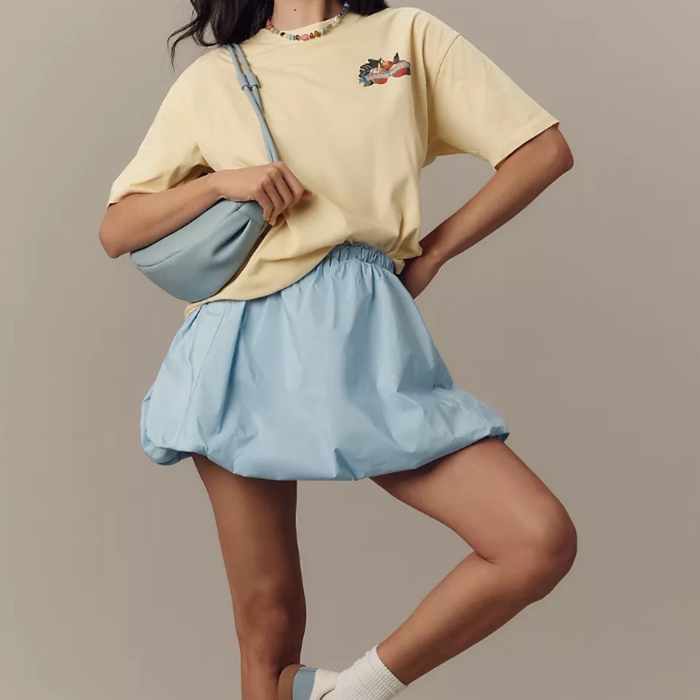 NWT Anthropologie Mini Bubble-Hem Skirt